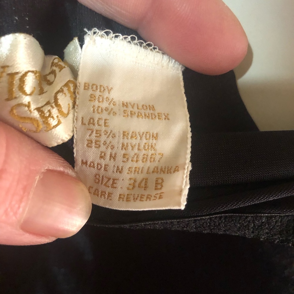 🖤♥️ Victoria's Secret Vintage Gold Label lace trim satin bodysuit - Picture 7 of 9